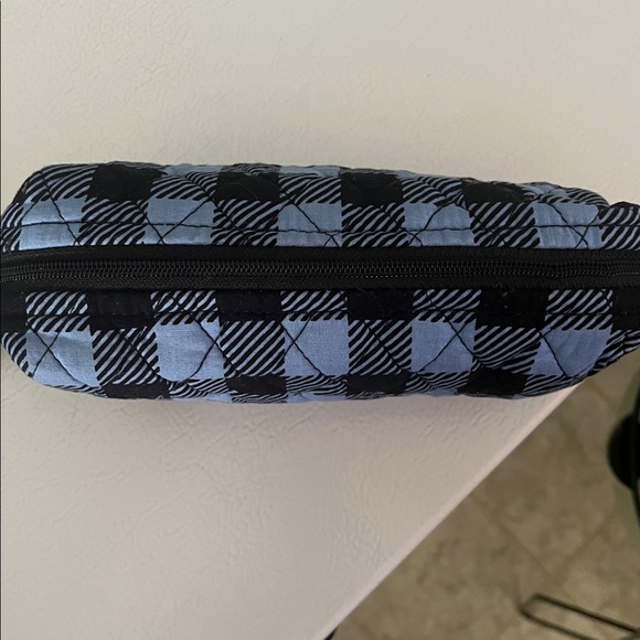 Vera Bradley Black and Blue Striped Pouch - Picture 2 of 7